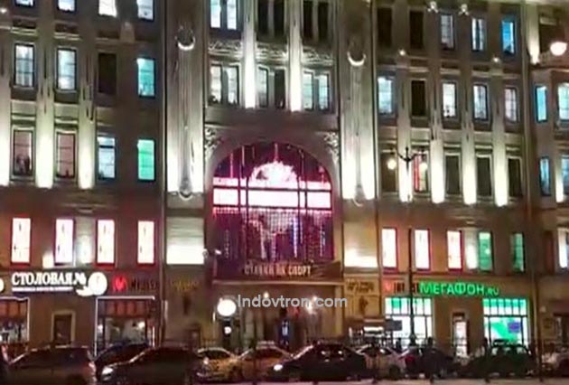 Videotron model P10 SMD3528 RGB indoor led cabinets untuk luar ruangan