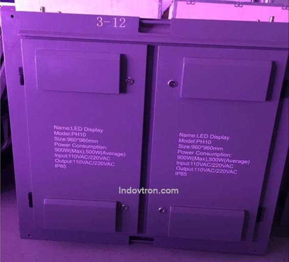 videotron model P10 DIP 346 RGB outdoor led cabinets back untuk luar ruangan